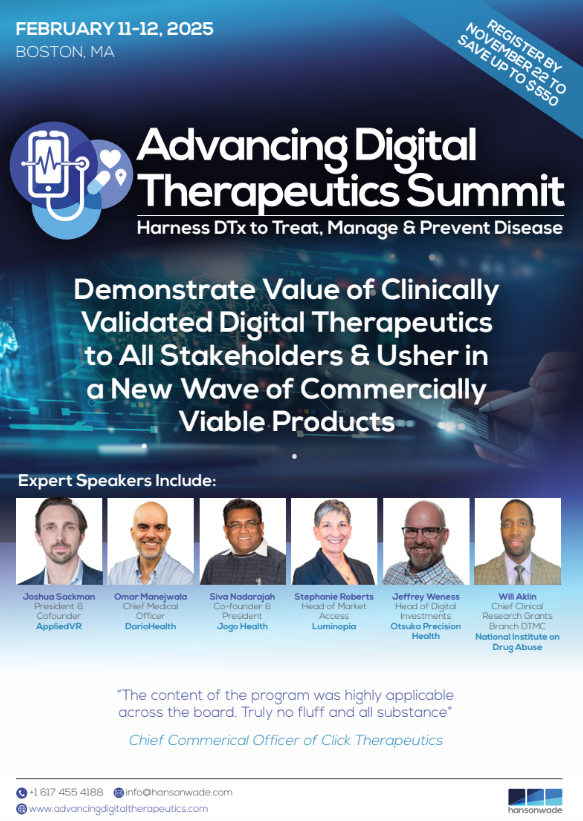 Advancing Digital Therapeutics Brochure Front Page